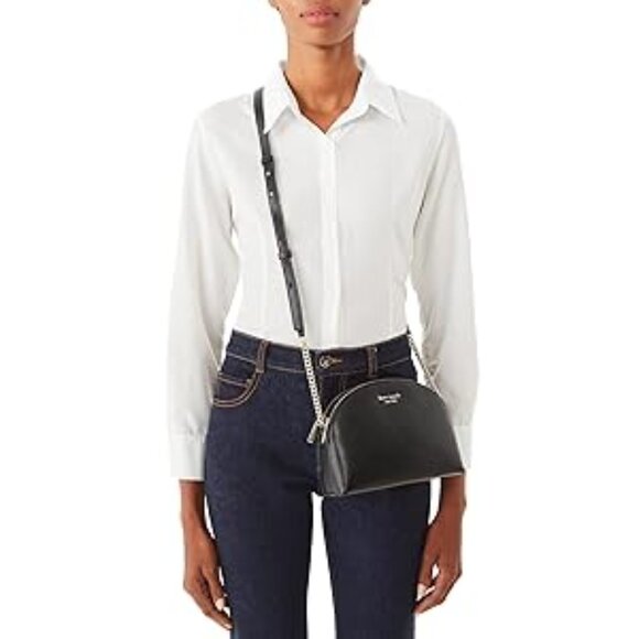 #42 NWT - Kate Spade New York Spencer Double Zip Dome Crossbody/Black - Picture 3 of 15